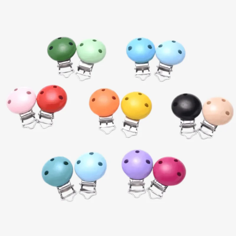 Various Colours Round Wood Dummy Clip Fasteners