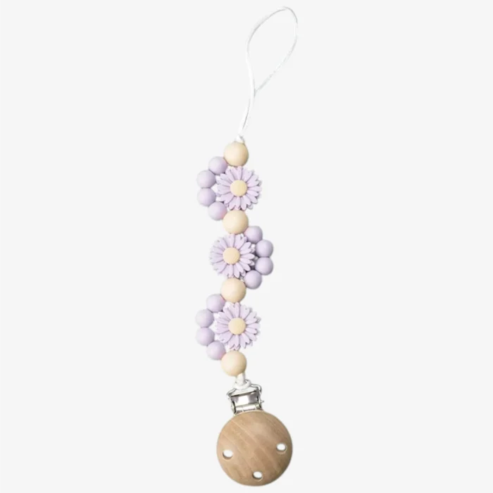 purple Sunflower Silicone dummy clip