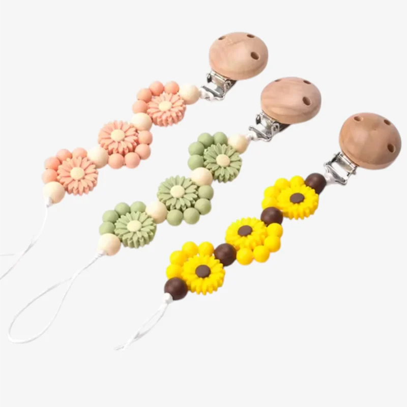 sunflower silicone dummy clip